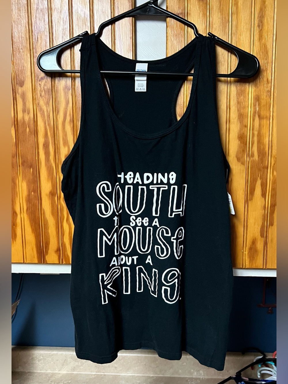Womens Black Graphic Tank Top - Unbranded size M